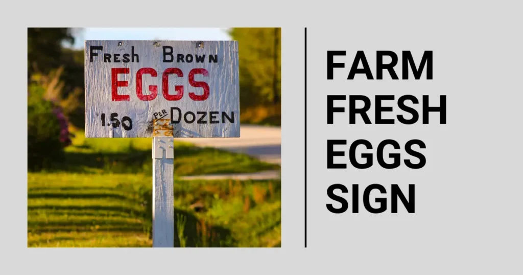 Farm Fresh Eggs Sign