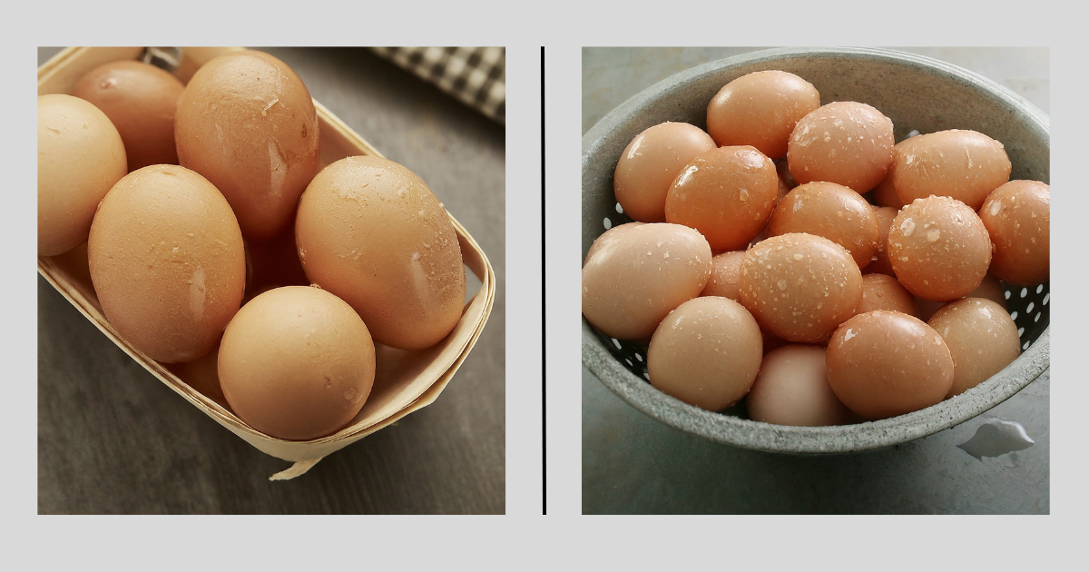 Unwashed vs. Washed Eggs