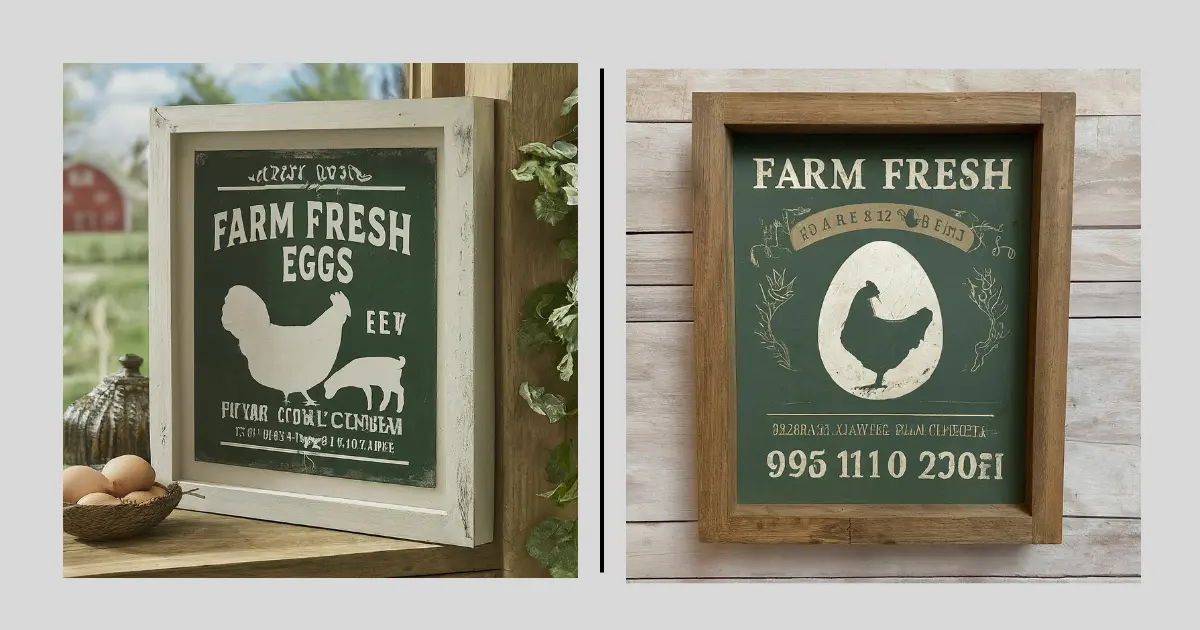 Examples of Effective Farm Fresh Eggs Signs