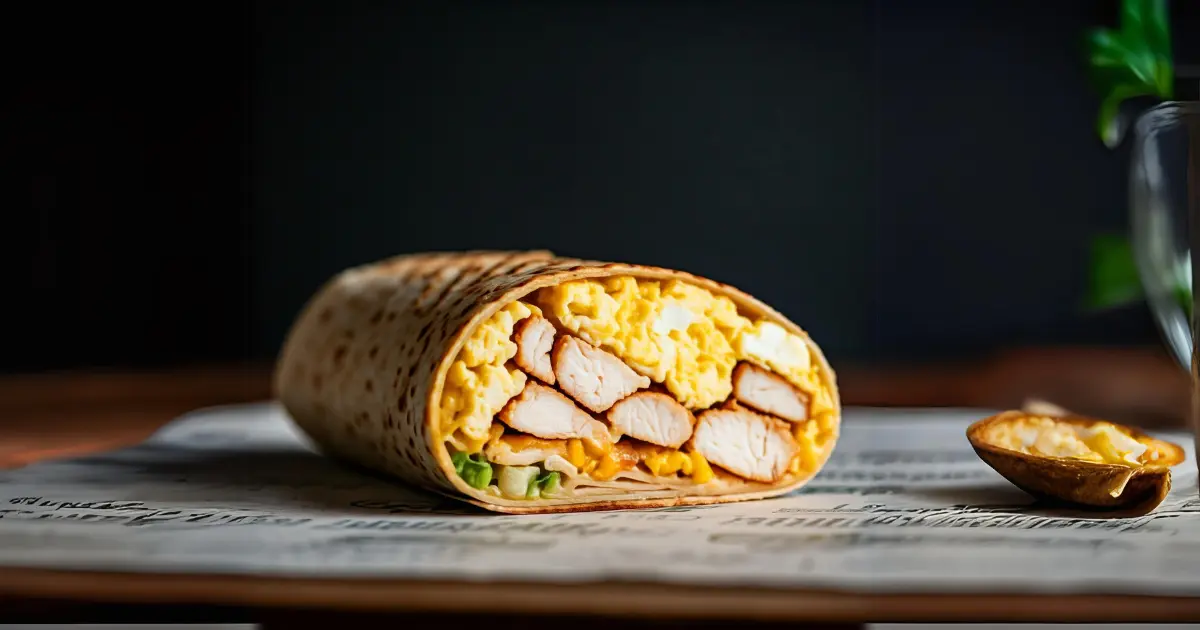 Chicken and Egg Breakfast Burrito