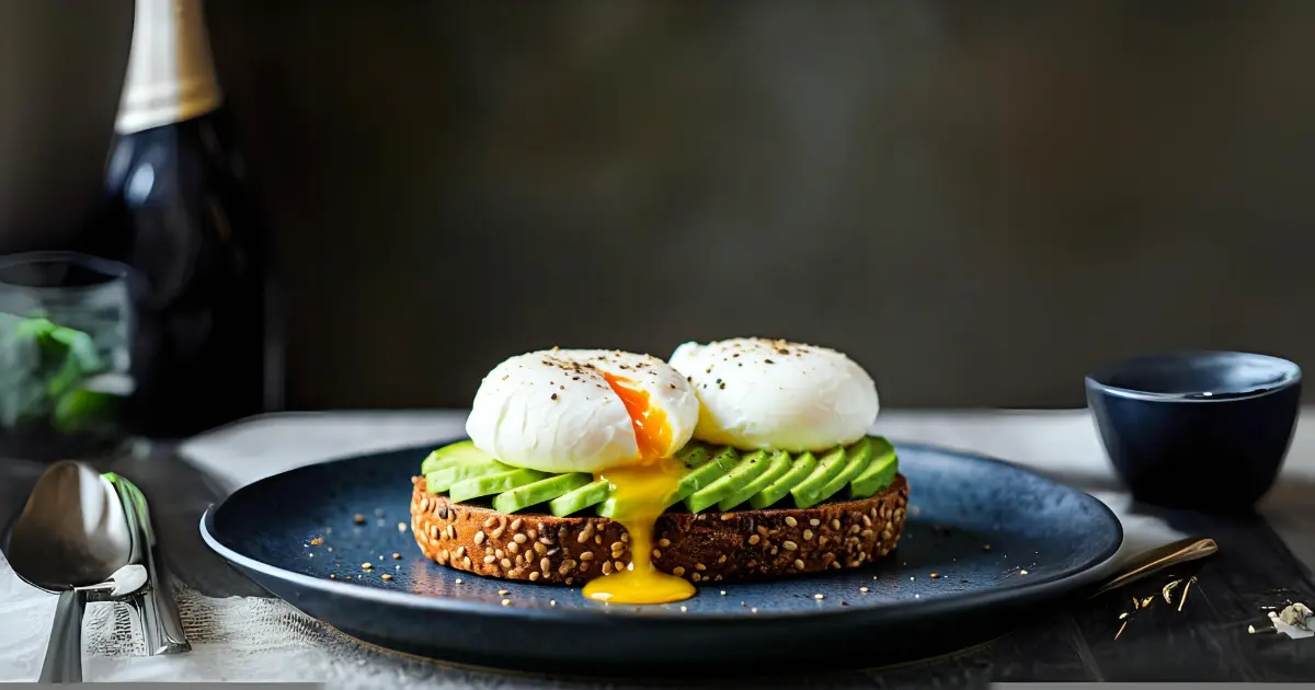 Poached Duck Eggs on Avocado Toast