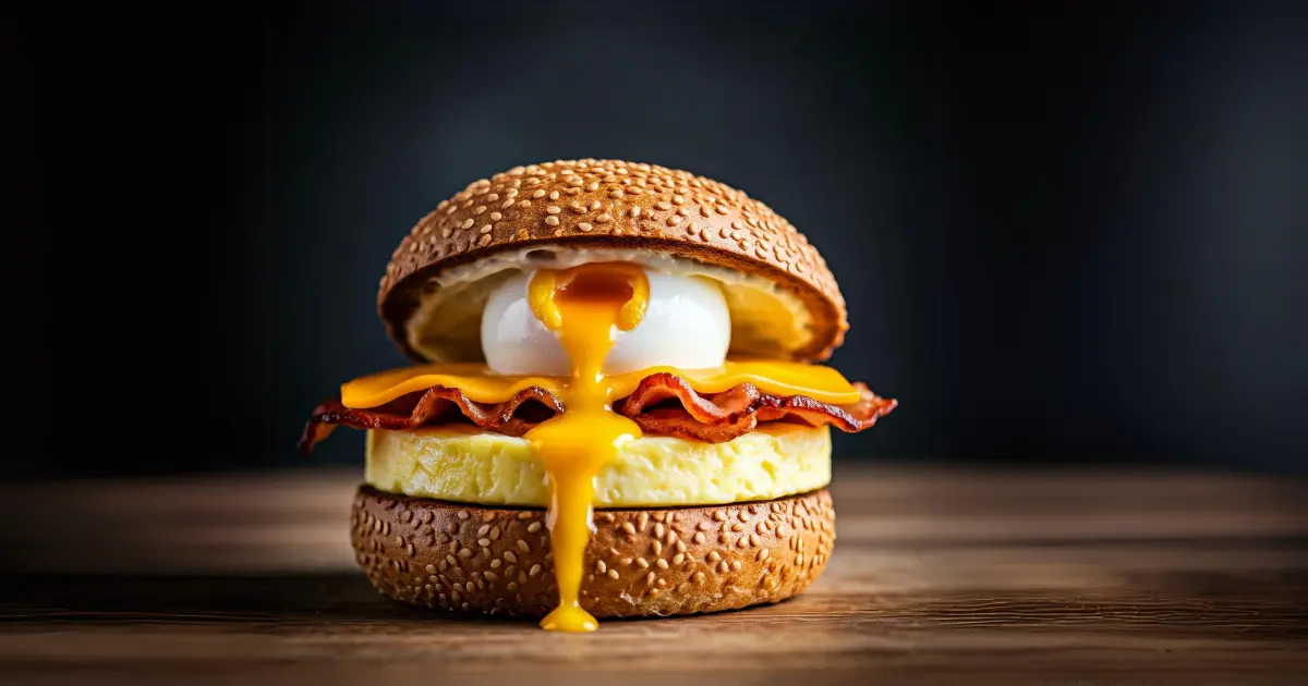 Duck Egg Breakfast Sandwich