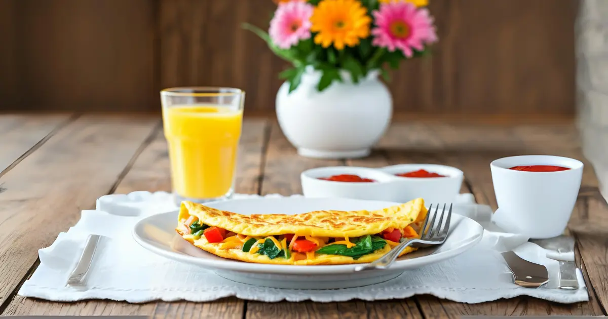 Chicken and Veggie Omelet