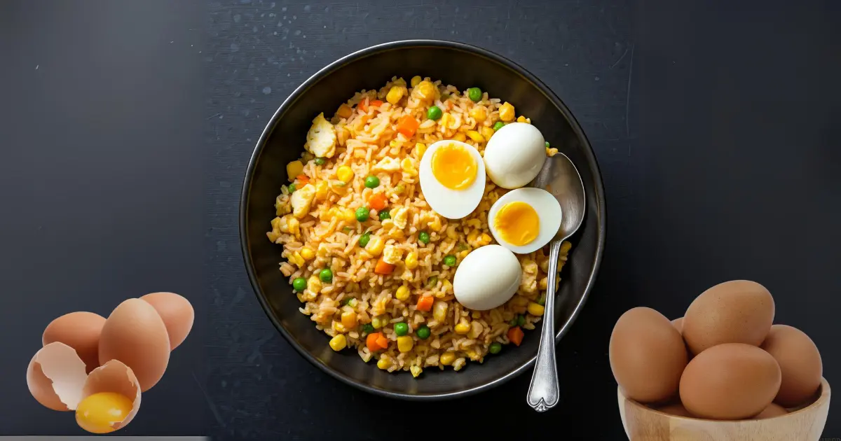 Egg Fried Rice with Mixed Eggs