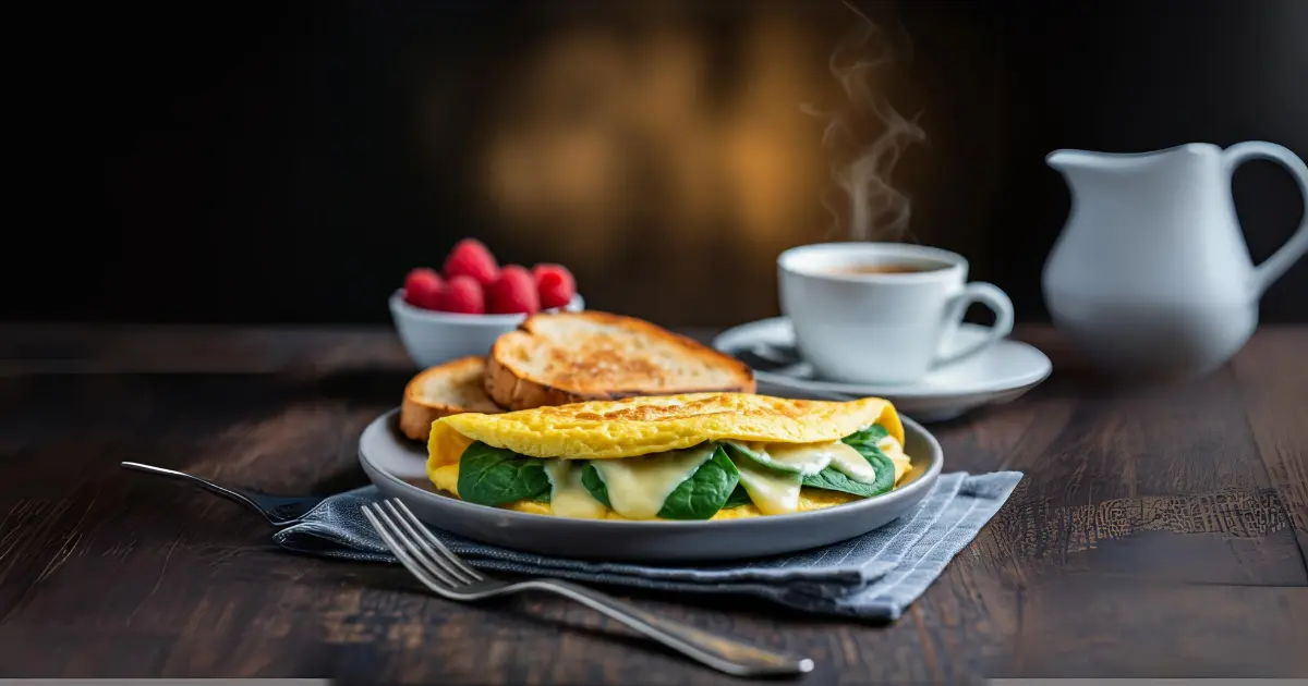 Omelet with Spinach and Cheese